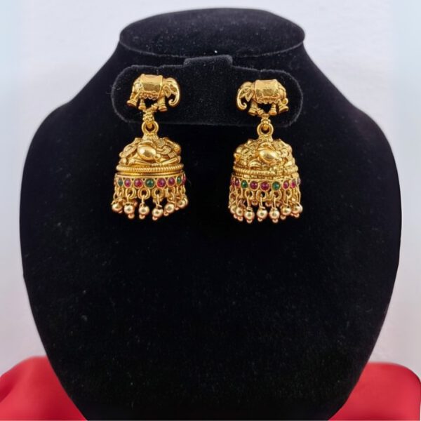 Elephant Jhumka Earrings - Image 2