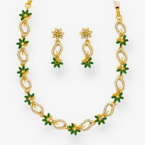 Floral Gold-Plated Necklace Set