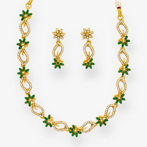 Floral Gold-Plated Necklace Set
