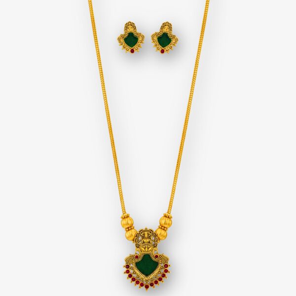 Gold-Plated Long Pendant Necklace - Image 4