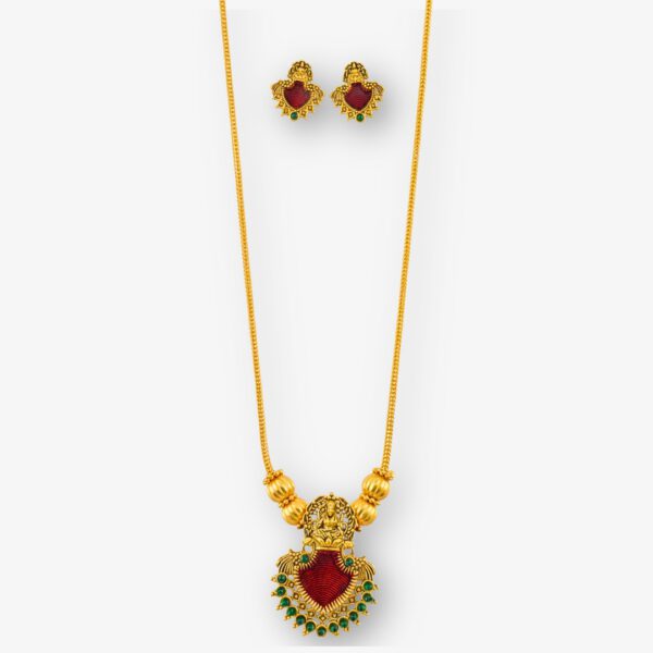 Gold-Plated Long Pendant Necklace - Image 3