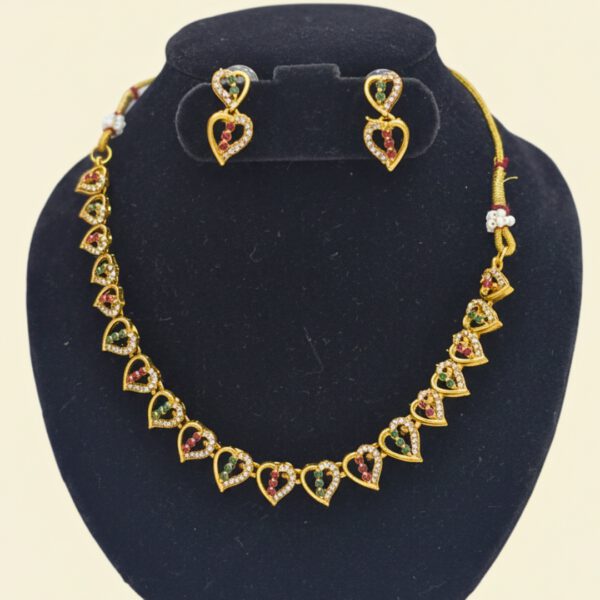 Heart Motif Gold-Plated Necklace - Image 2
