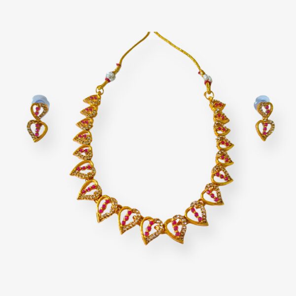 Heart Motif Gold-Plated Necklace - Image 3
