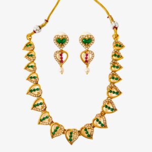 Heart Motif Gold-Plated Necklace