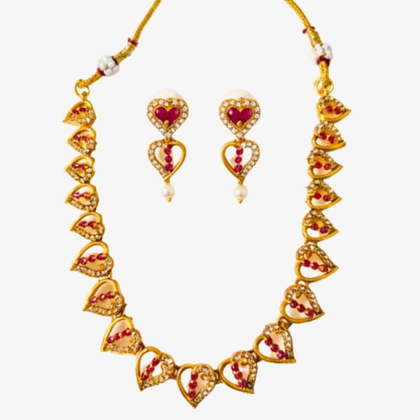 Heart Motif Gold-Plated Necklace - Image 5