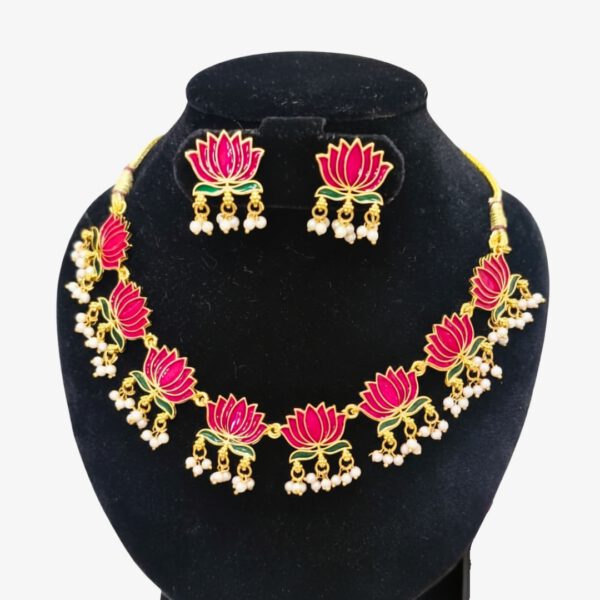 Lotus Pearl Gold-Plated Necklace