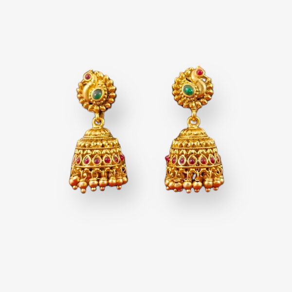 Peacock Jhumka Earrings