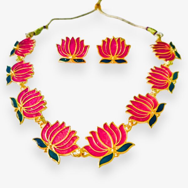 Pink Lotus Necklace - Image 4