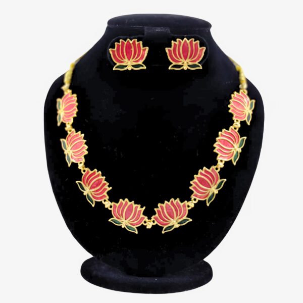 Pink Lotus Necklace