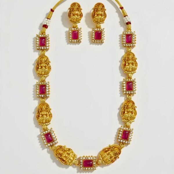 Traditional Lakshmi Necklace Set - Image 2